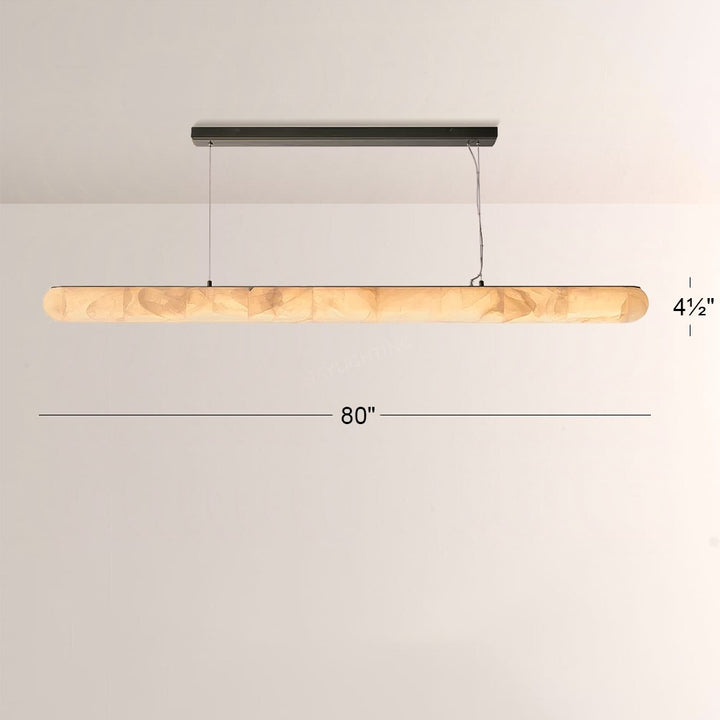 Alabaster Riven Linear Chandelier 80”
