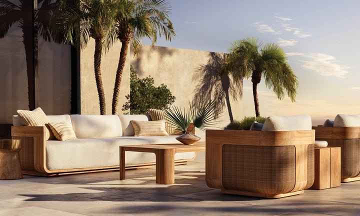 Sedus Cane Teak Lounge Chair
