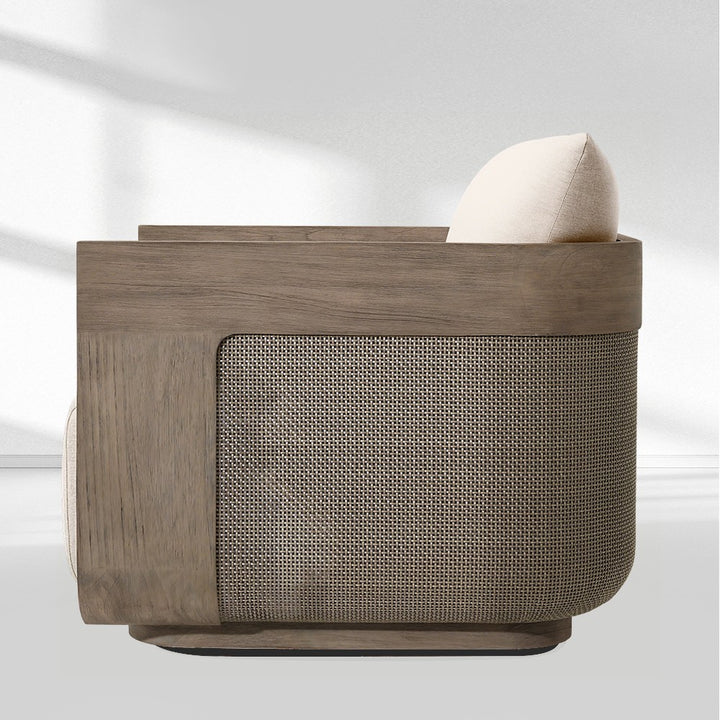 Sedus Cane Teak Lounge Chair