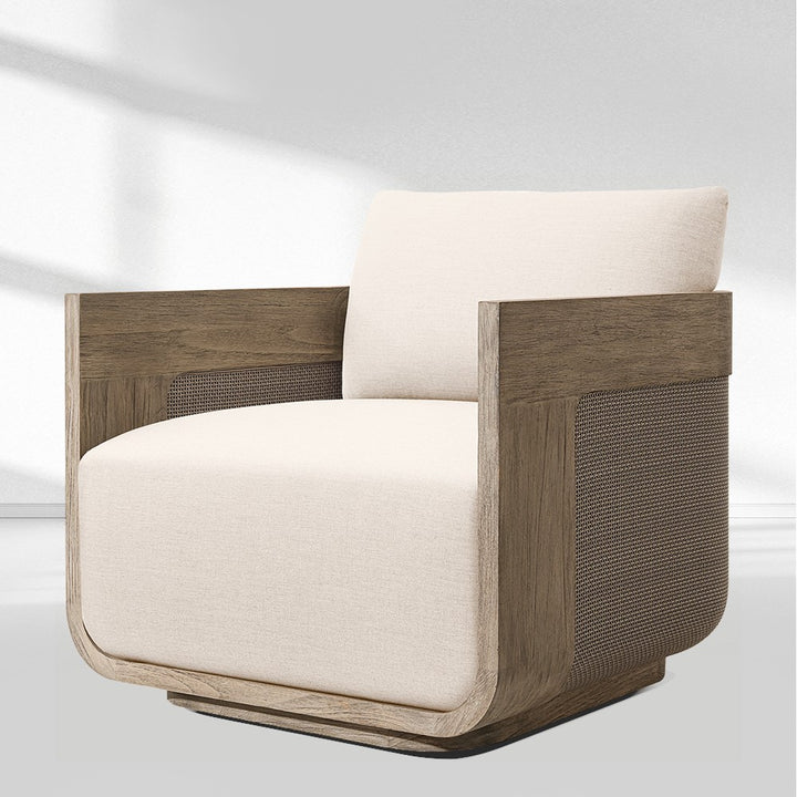 Sedus Cane Teak Lounge Chair