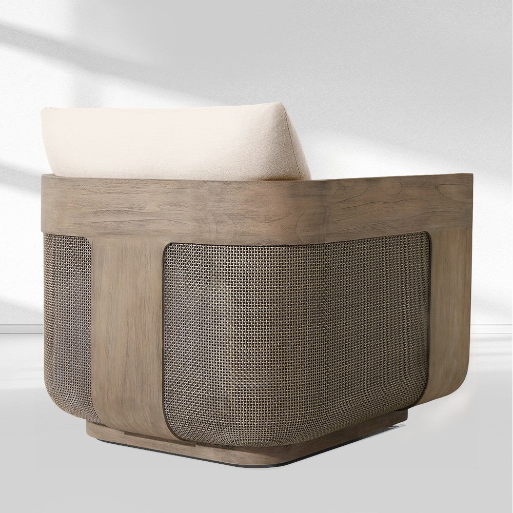 Sedus Cane Teak Lounge Chair