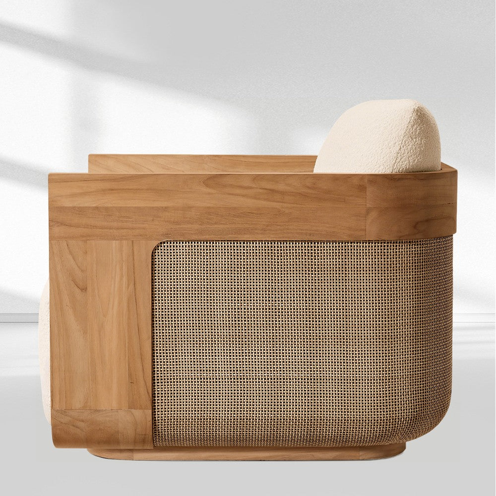 Sedus Cane Teak Lounge Chair