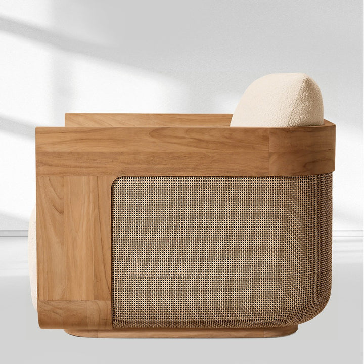 Sedus Cane Teak Lounge Chair