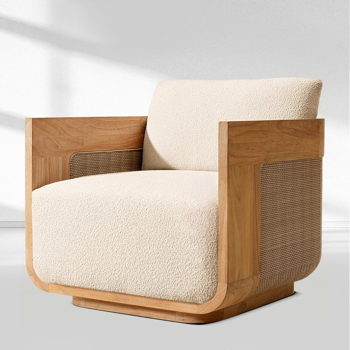 Sedus Cane Teak Lounge Chair