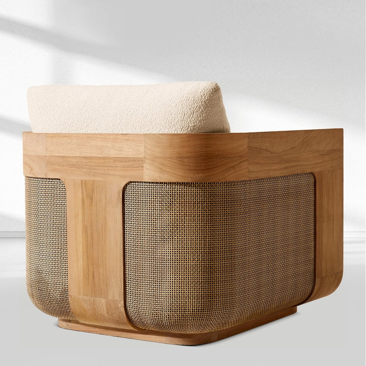 Sedus Cane Teak Lounge Chair