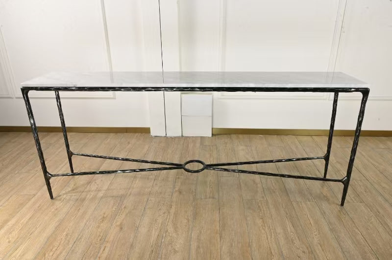 Thades Rectangle Marble Console Table