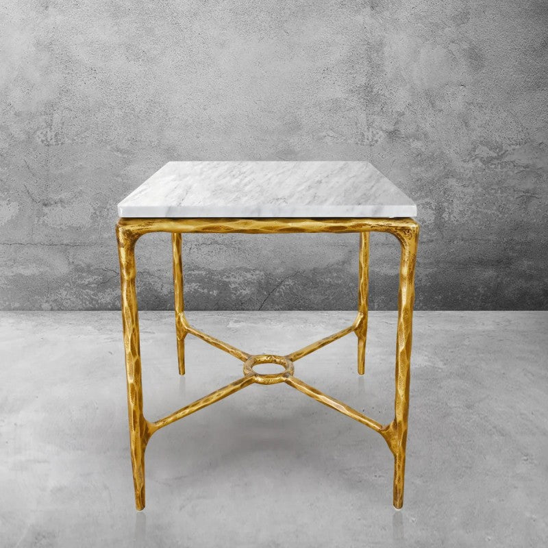 Thades Mabrble Square Side Table