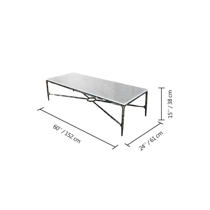 Thades Rectangle Marble Coffee Table