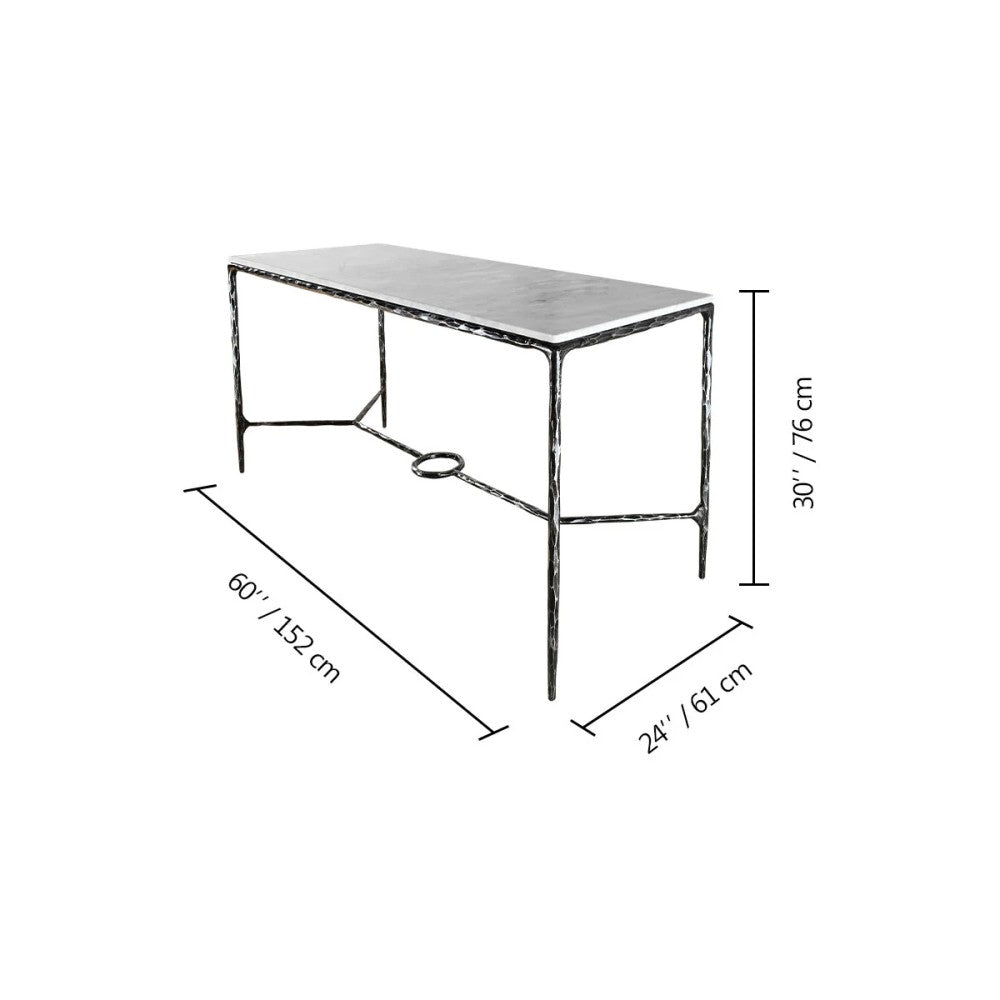 Thades  Rectangle Marble Desk