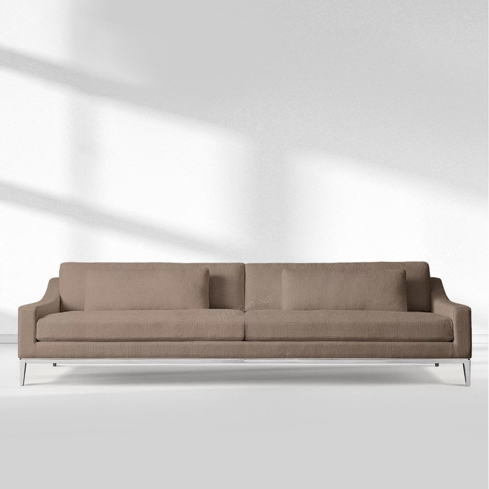 Velluto Slope Arm Sofa - Metal Base