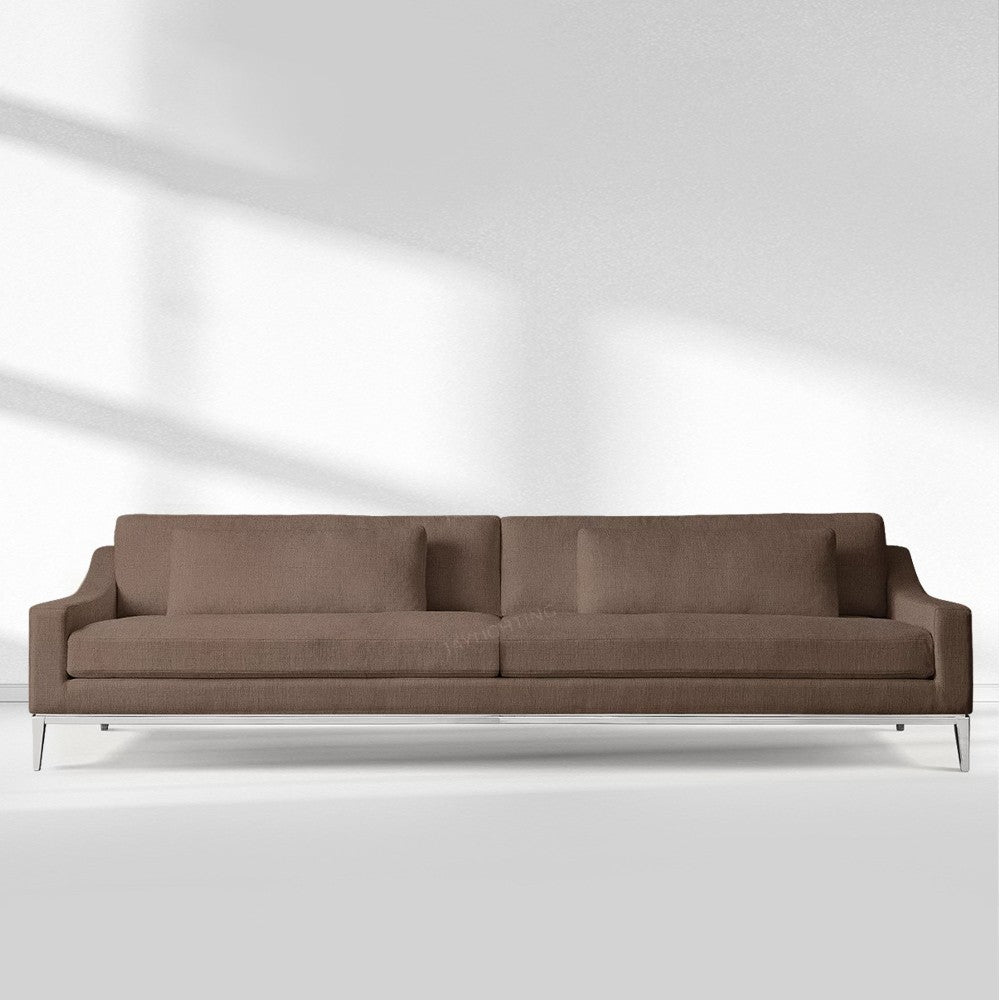 Velluto Slope Arm Sofa - Metal Base