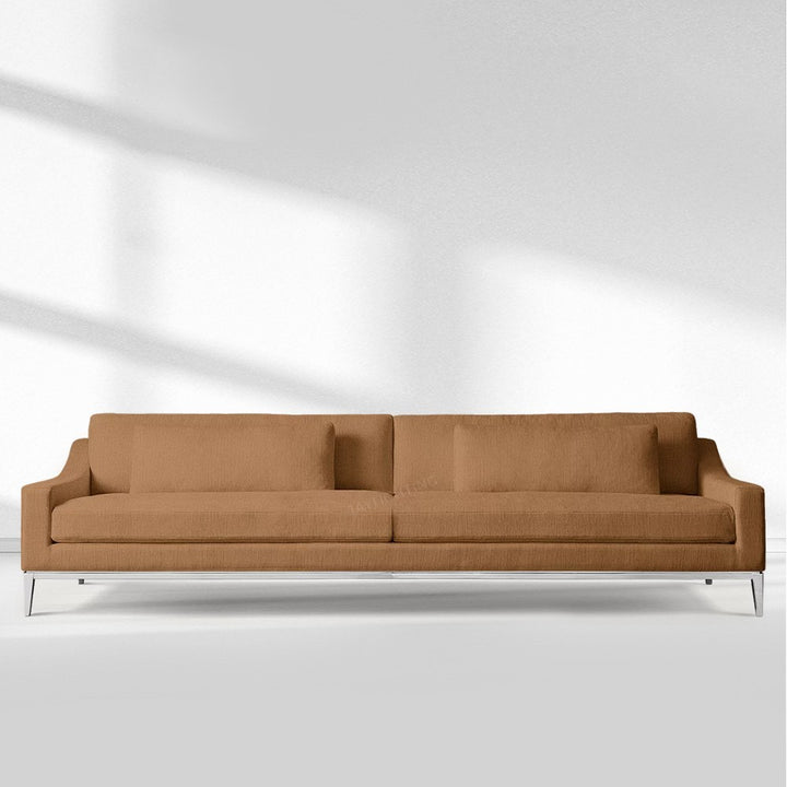 Velluto Slope Arm Sofa - Metal Base