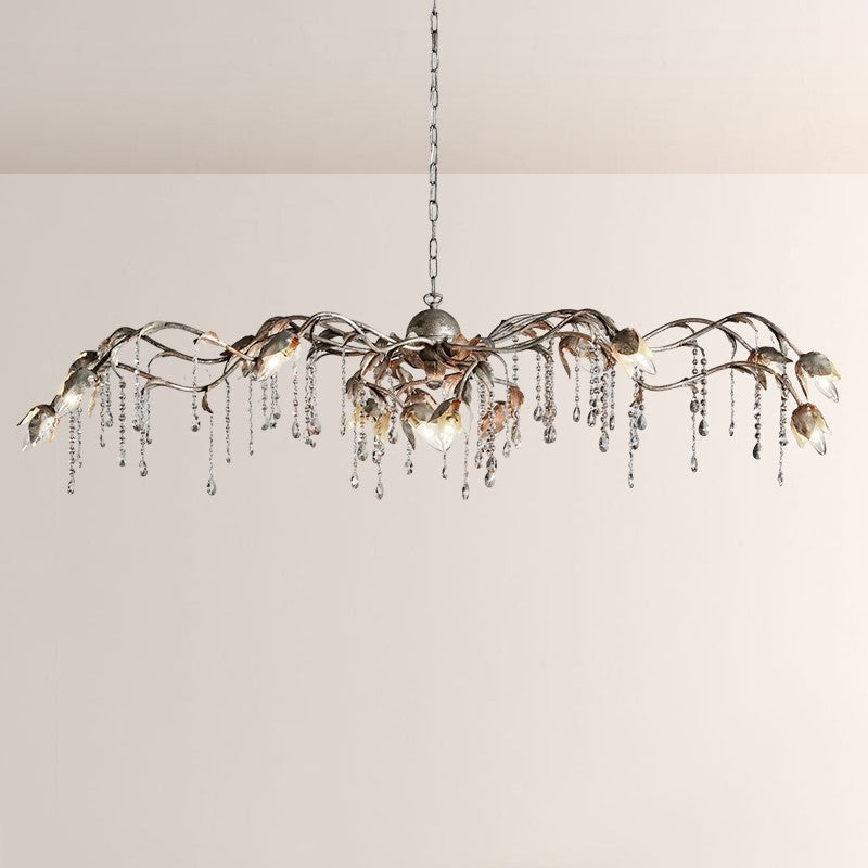 Kaile Crystal Rectangular Chandelier 52"W
