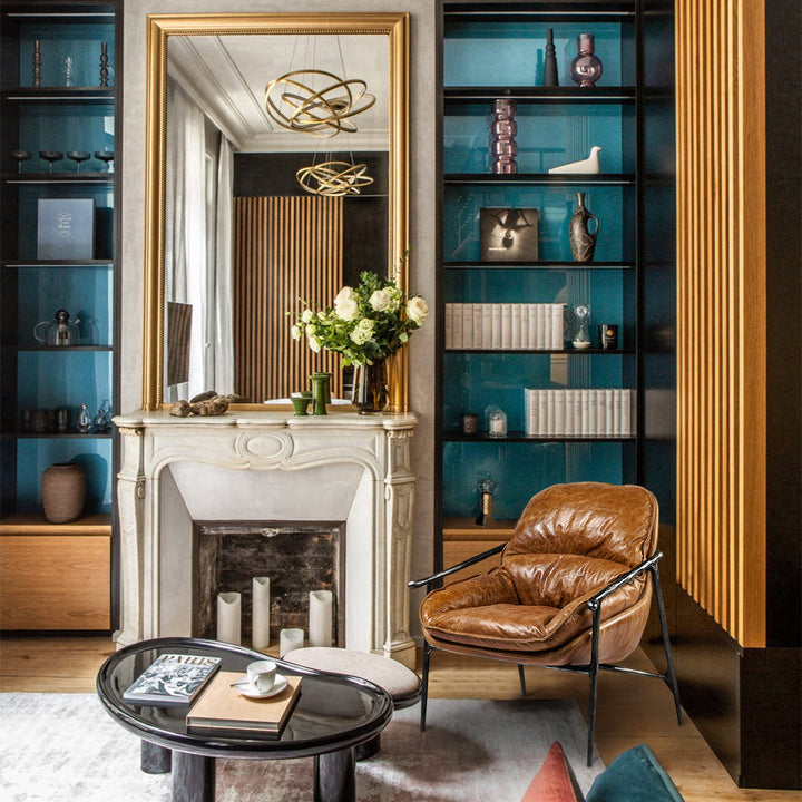 Thades Brown Leather Accent Chairs