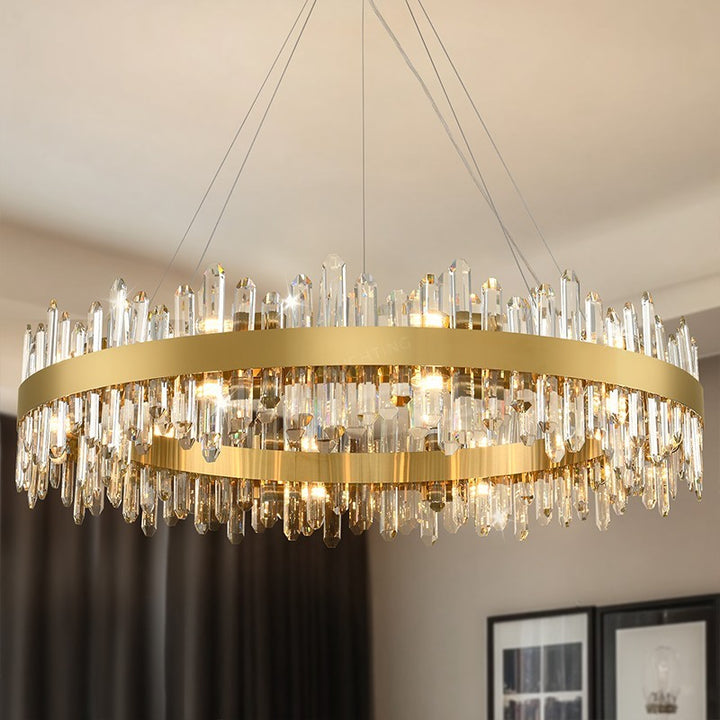 Titan Grace Round Crystal Chandelier 40"D