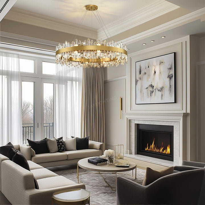 Titan Grace Round Crystal Chandelier 40"D