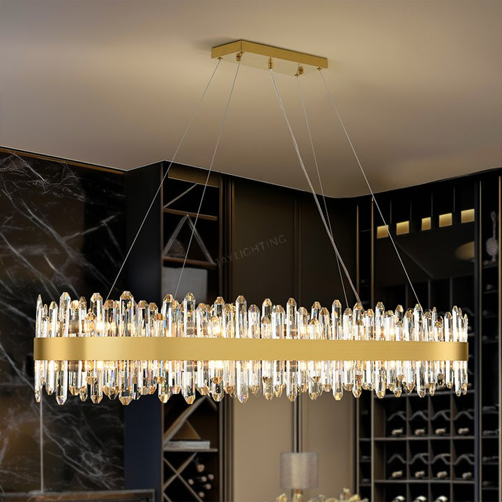 Titan Grace Rectangular Crystal Chandelier 52"L