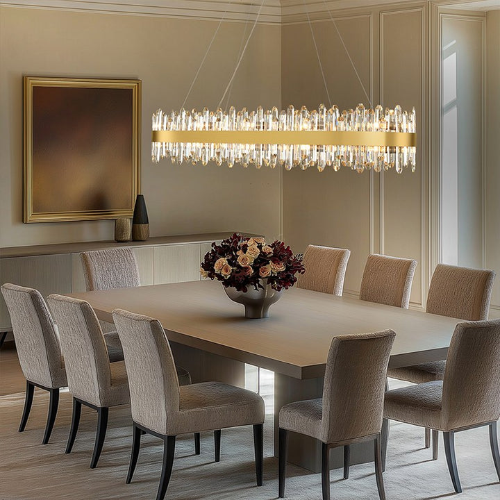 Titan Grace Rectangular Crystal Chandelier 52"L