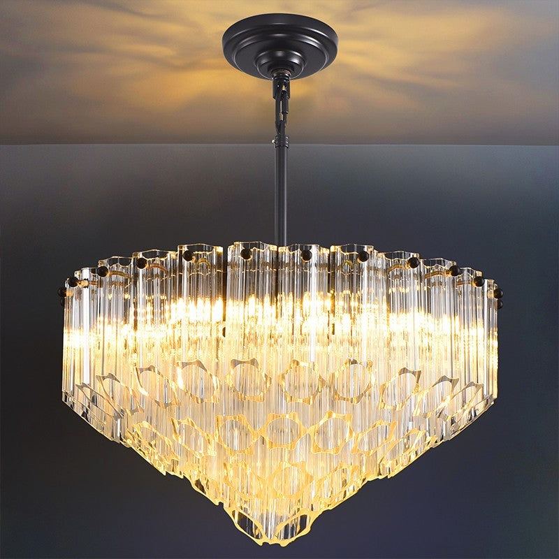 Oblique Plum Round Chandelier 14"D