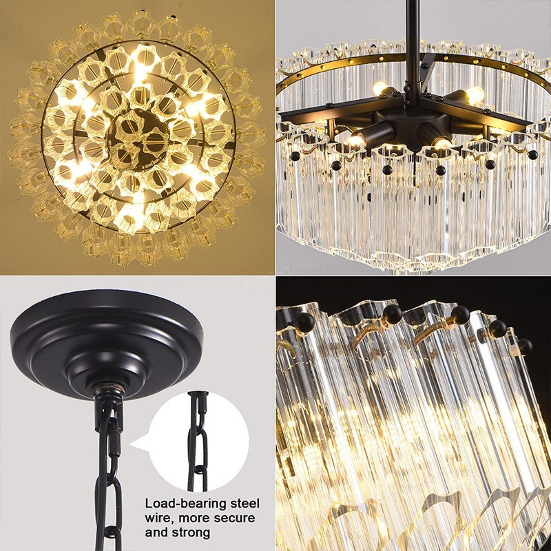 Oblique Plum Round Chandelier 14"D
