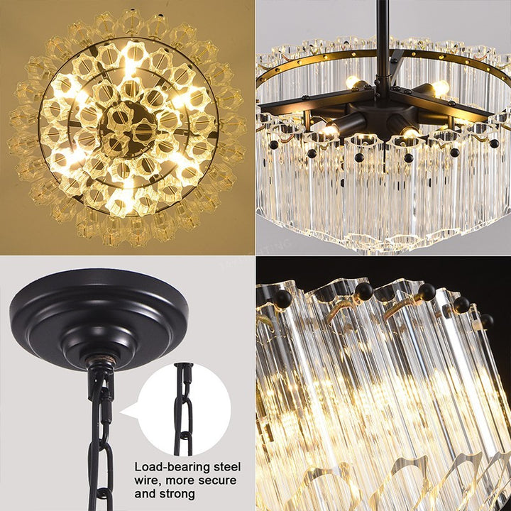 Oblique Plum Round Chandelier 14"D