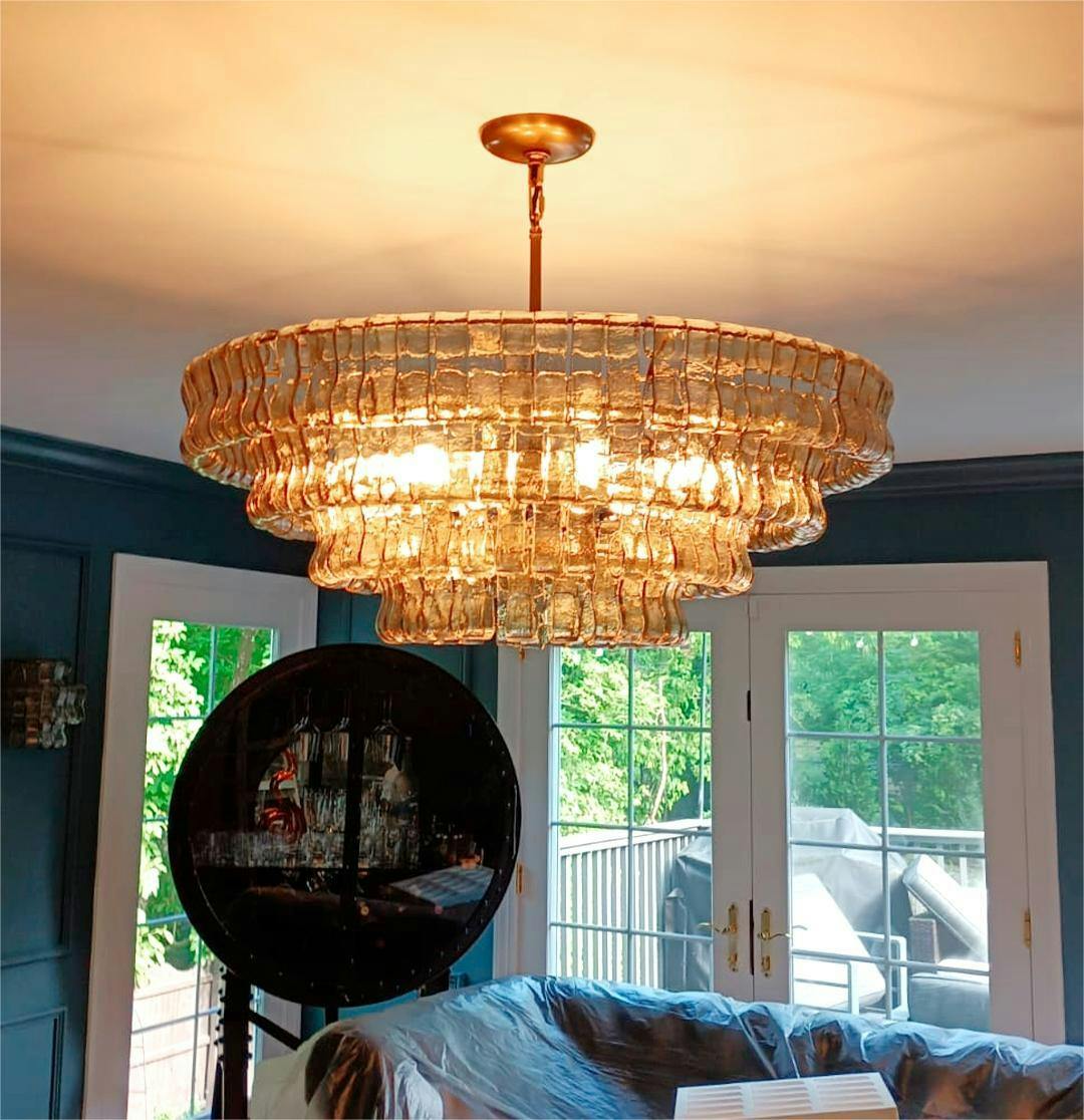 Limo Glass Round Chandelier 36''/48''