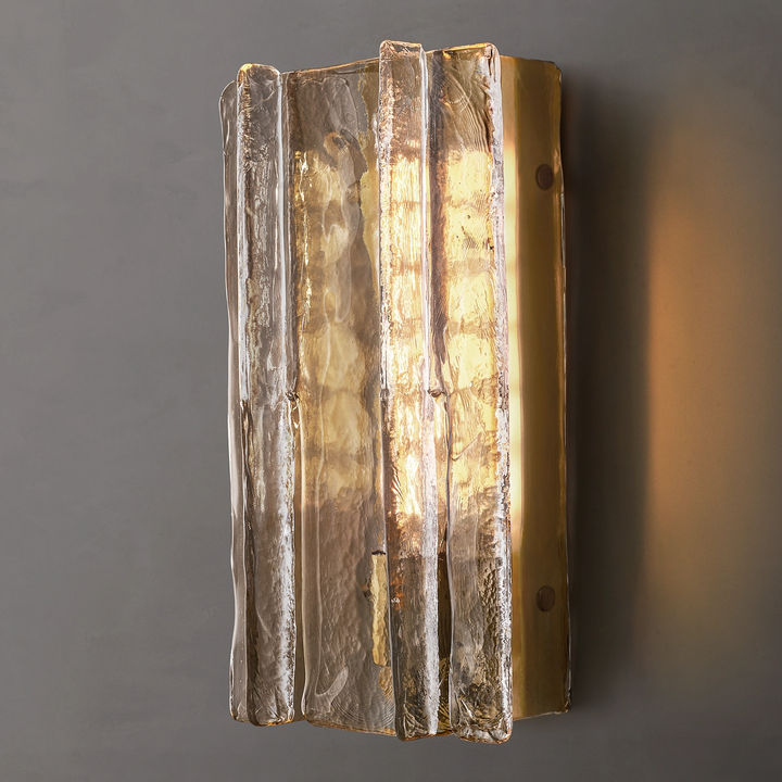 Matrice Smoke Glass Sconce 15"H