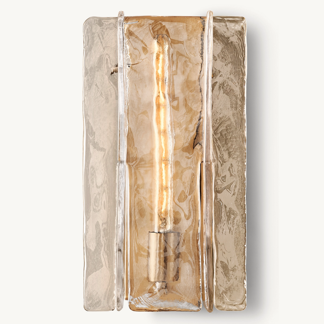 Matrice Smoke Glass Sconce 15"H