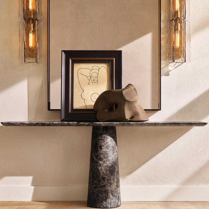 Matrice Smoke Glass Sconce 15"H