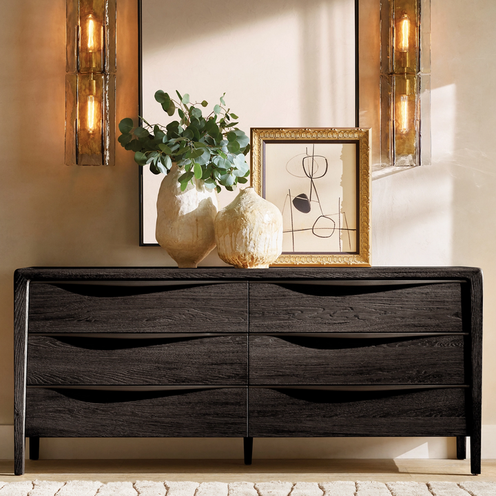 Matrice Smoke Glass Sconce 15"H