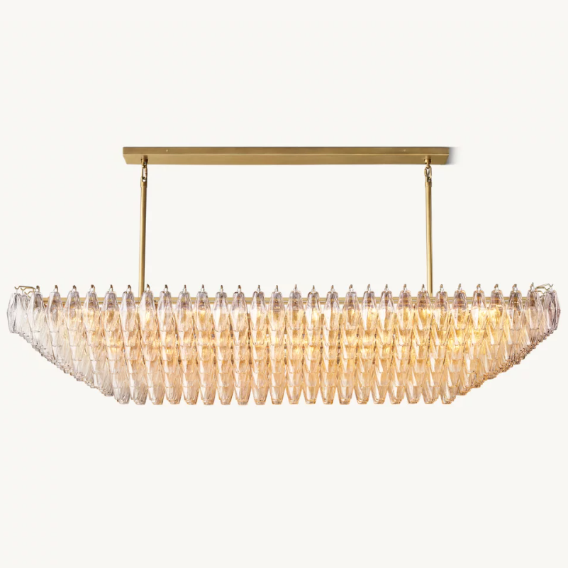Tara Rectangle Tiered Chandelier 74''W