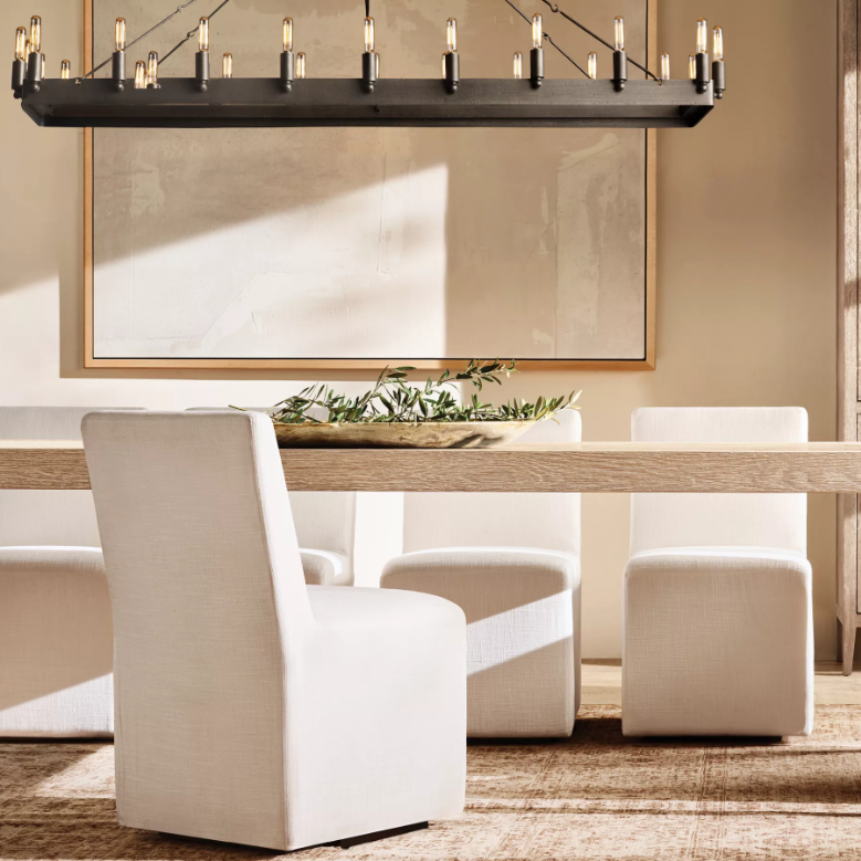 Camilo Vintage Filament Rectangle Chandelier 52‘’L