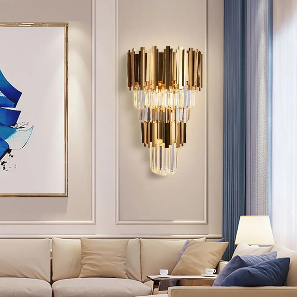 Bourbons Grand Crystal Sconce