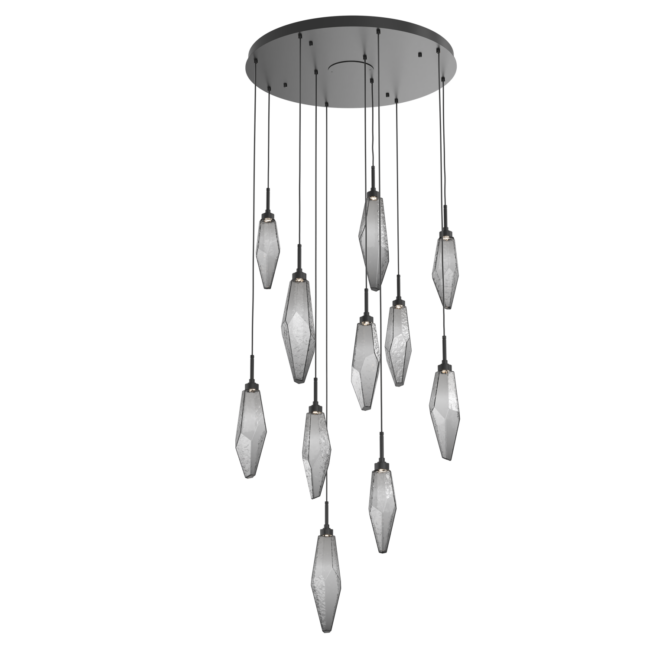 Rock Crystal Cluster Round Chandelier