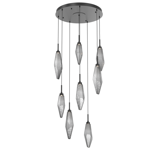 Rock Crystal Cluster Round Chandelier