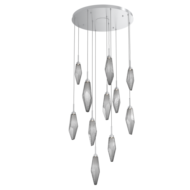 Rock Crystal Cluster Round Chandelier