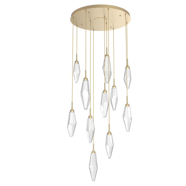 Rock Crystal Cluster Round Chandelier