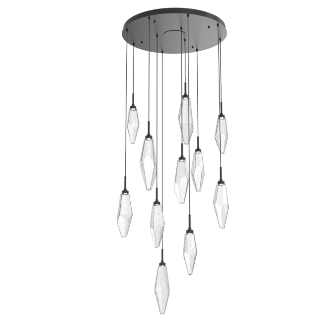 Rock Crystal Cluster Round Chandelier