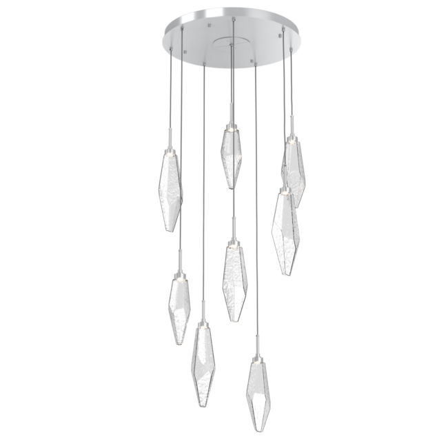 Rock Crystal Cluster Round Chandelier