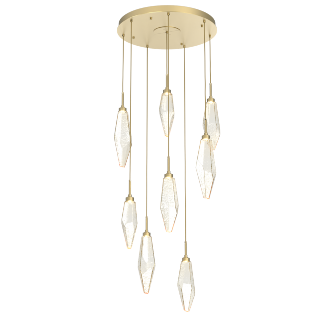 Rock Crystal Cluster Round Chandelier