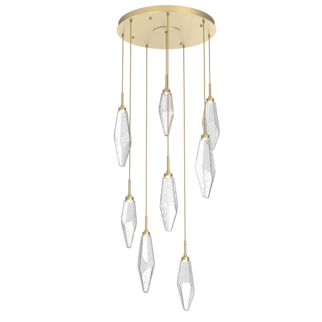 Rock Crystal Cluster Round Chandelier