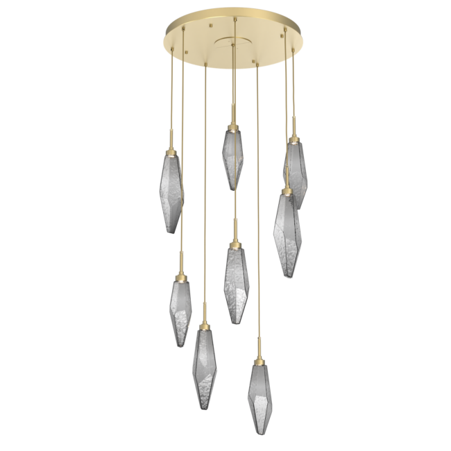 Rock Crystal Cluster Round Chandelier