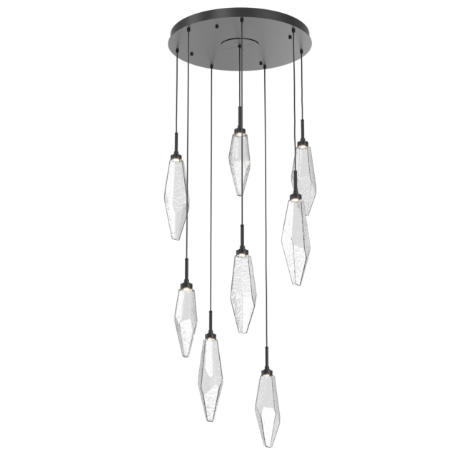 Rock Crystal Cluster Round Chandelier