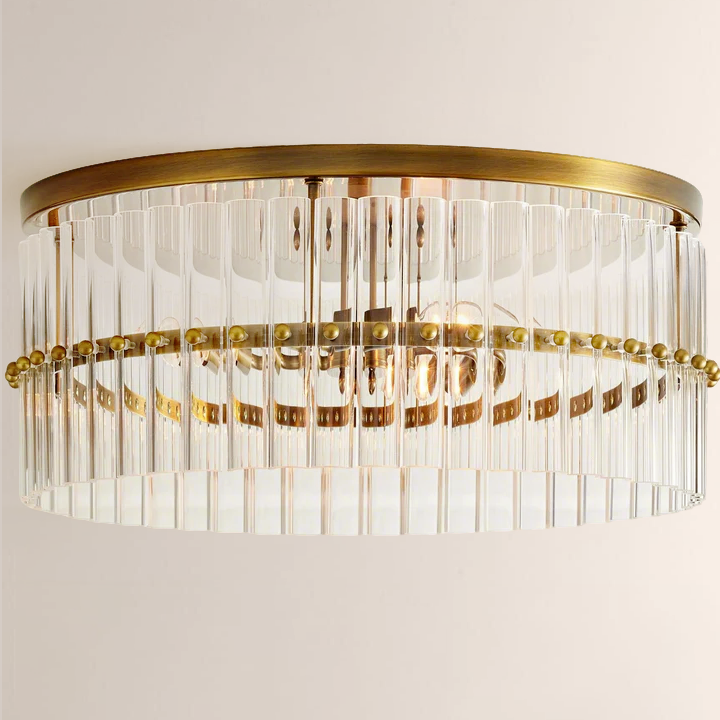 Miky Crystal Round Flush Mount