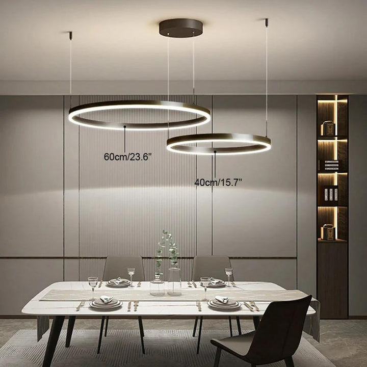 Halo Multi Rings Brown Chandelier