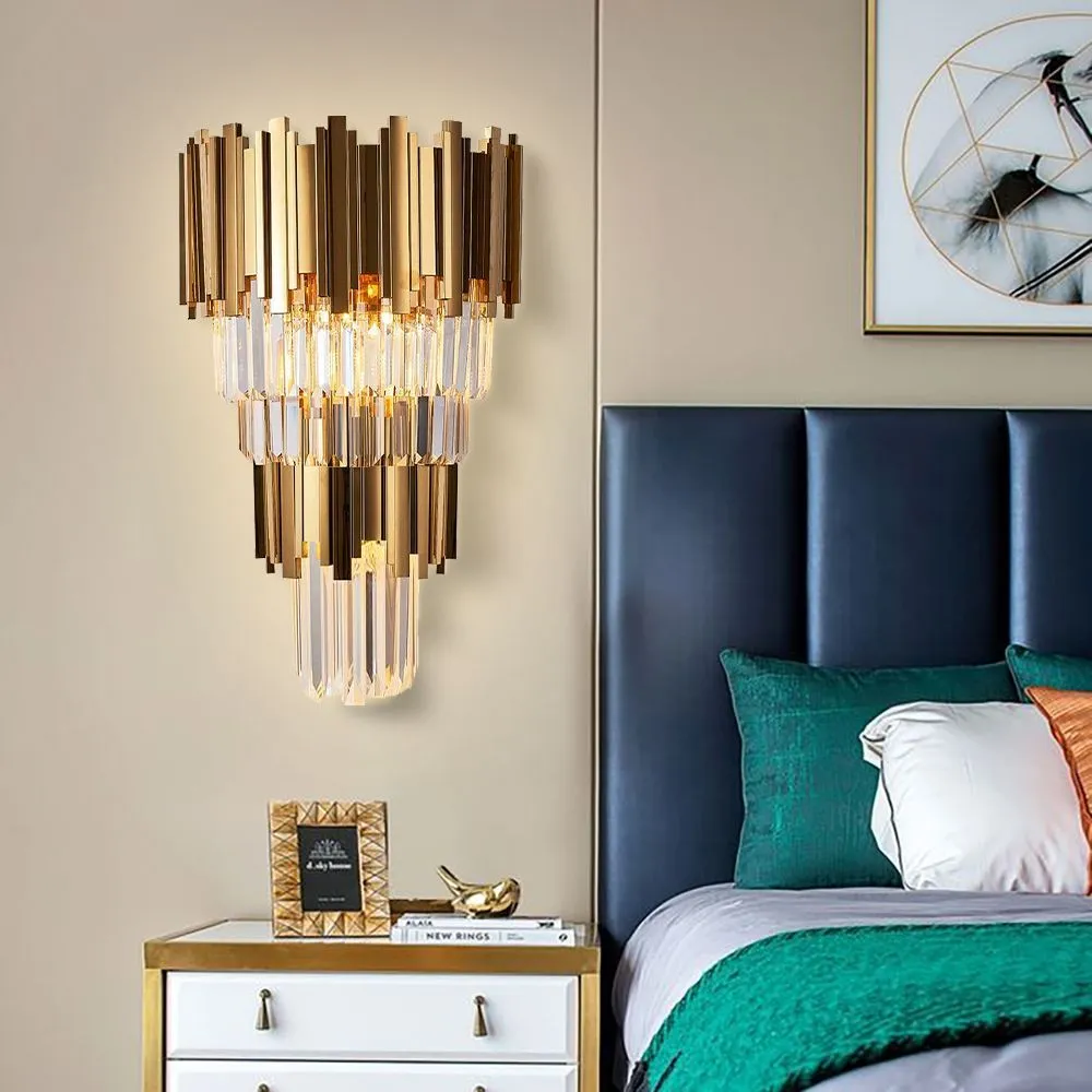 Bourbons Grand Crystal Sconce
