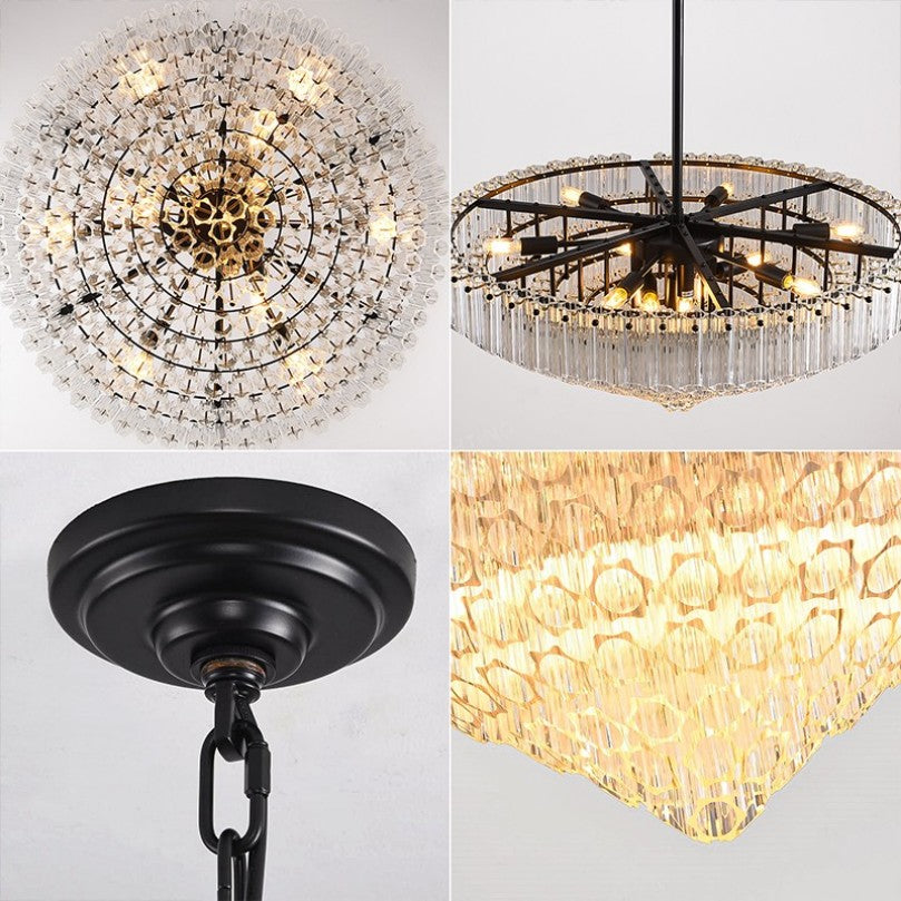 Oblique Plum Round Chandelier 30"D