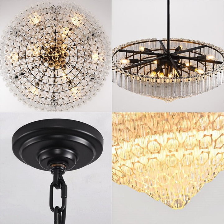 Oblique Plum Round Chandelier 30"D