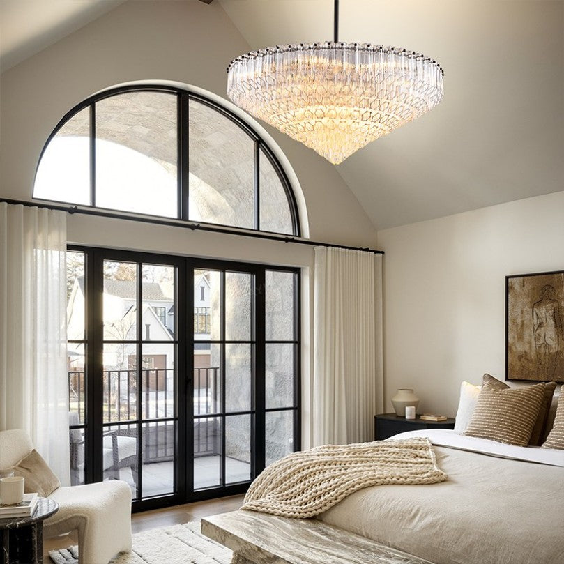 Oblique Plum Round Chandelier 30"D