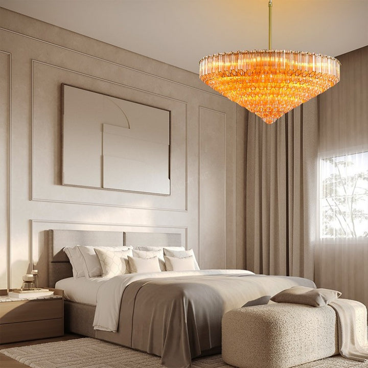 Oblique Plum Round Chandelier 30"D